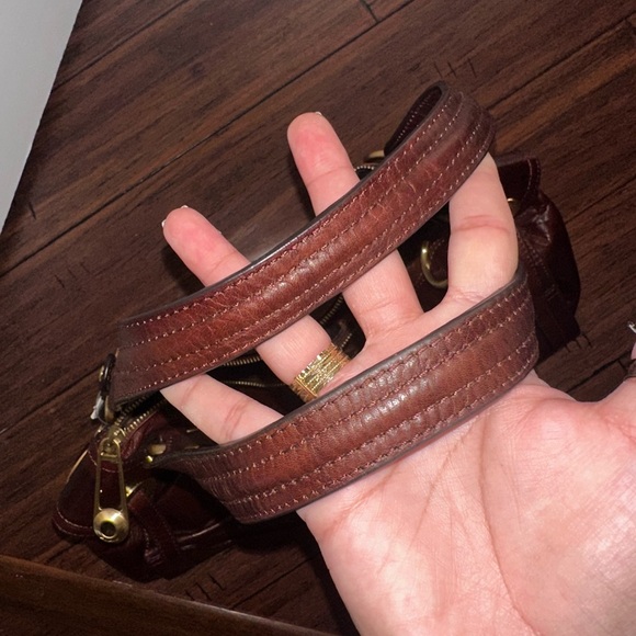 Big brown slouchy Elegant Leather Handbag y2k shoulder bag croc embossed purse - Picture 13 of 16